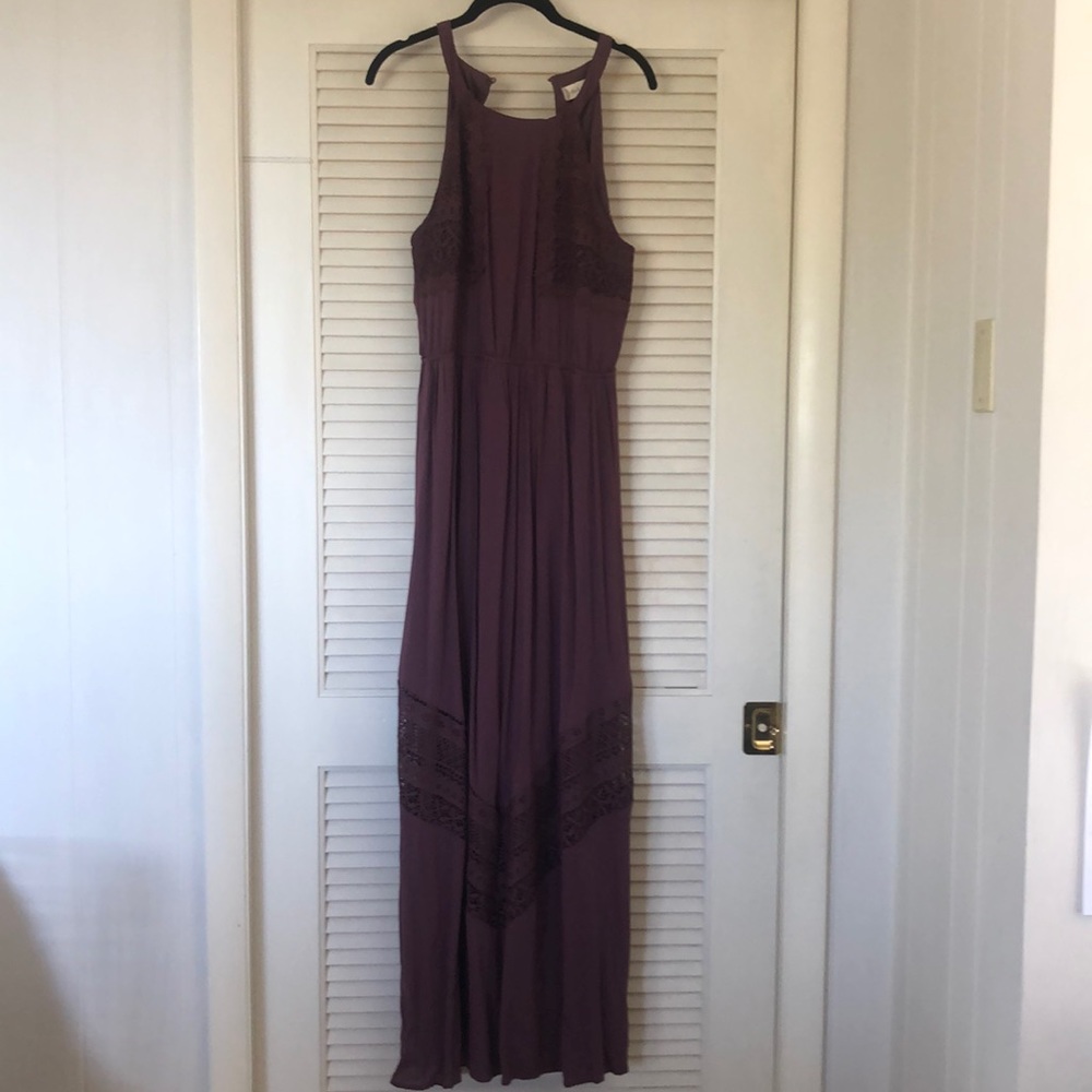 Plum Maxi Dress Sleveless- Altar’d State size L
